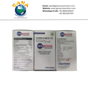 D3 BOMB Vitamin D3 600 IU + K2 Capsules